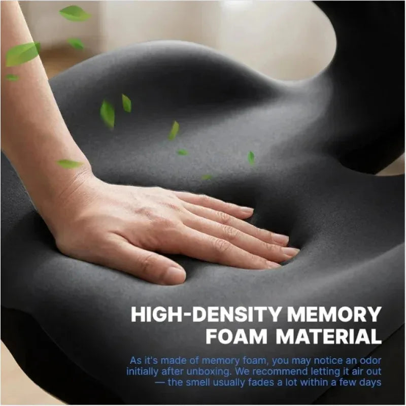 Close-up of high-density memory foam seat cushion